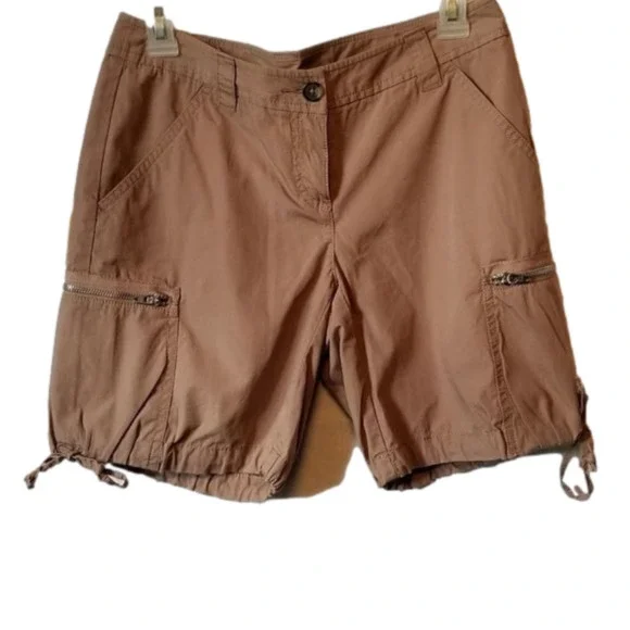 VS London Jeans Chino Brown Cargo Shorts Size 2 MC - Picture 4 of 6